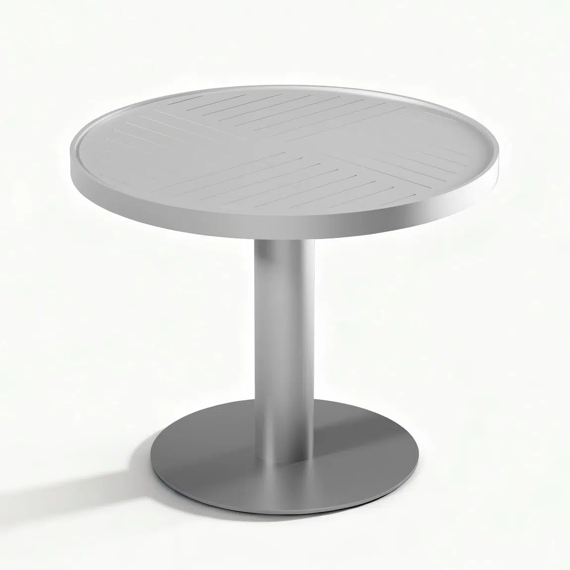 FLOW Dining Table Round with Quarter Punch Top