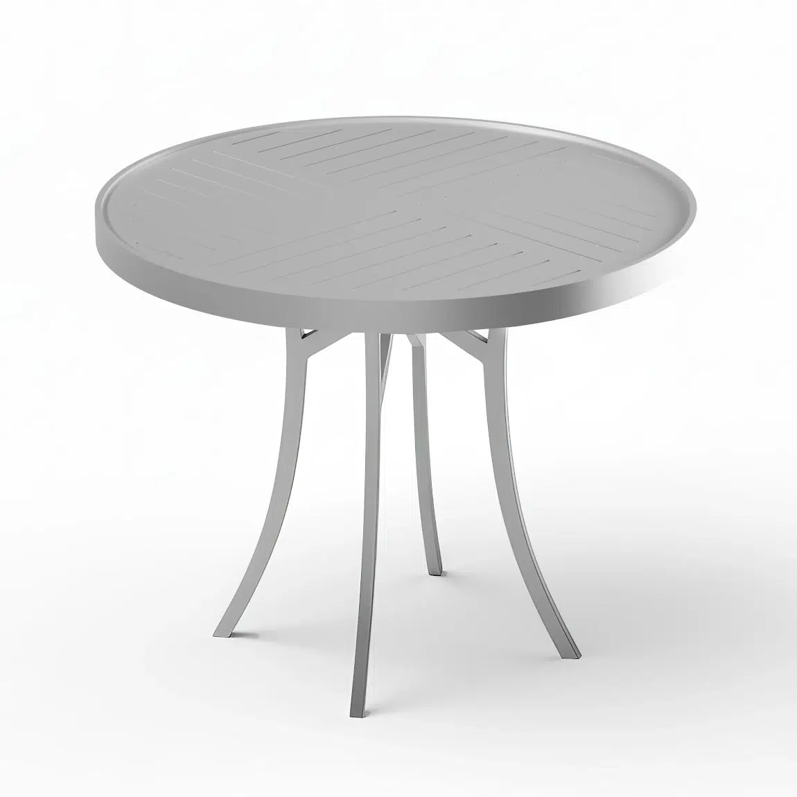AQUORA Dining Table Round with Quarter Punch Top