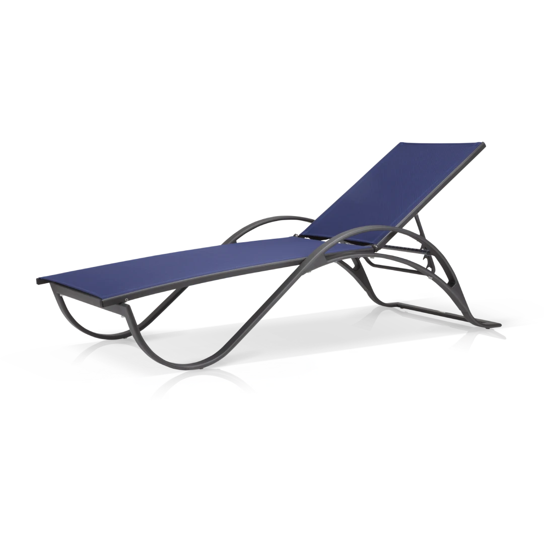AQUORA Sled Chaise Lounge with Arms