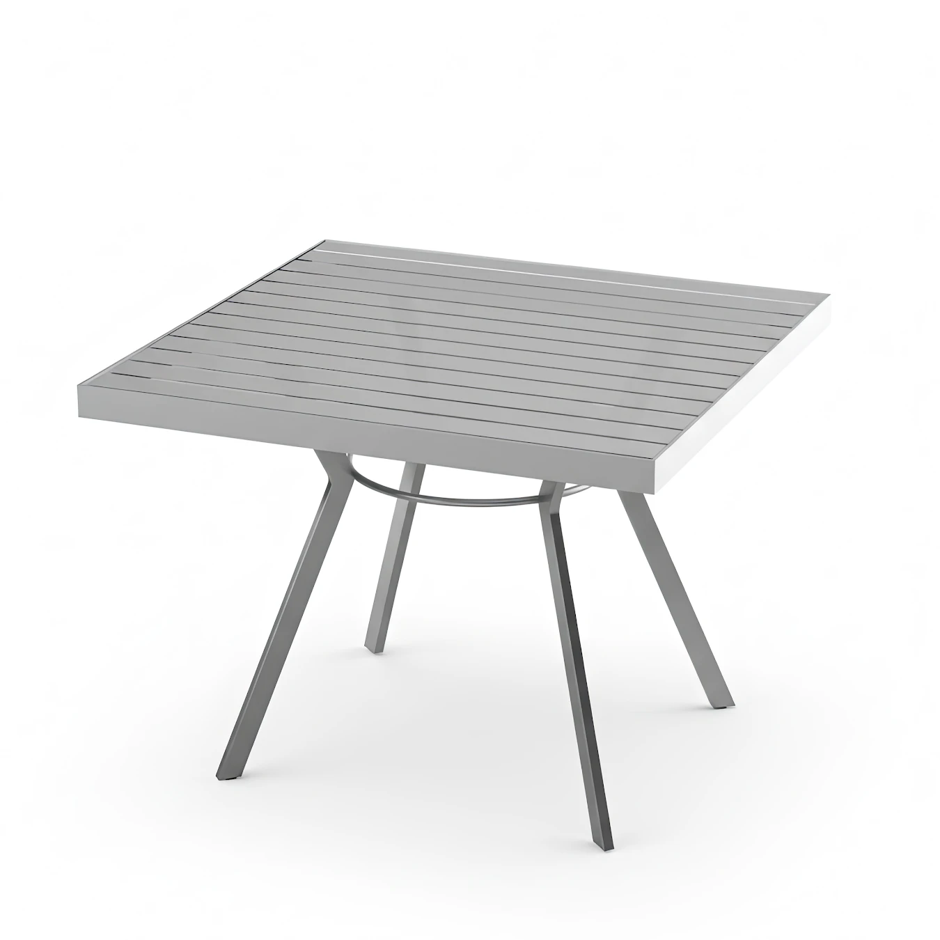Aquamarine Dining Table Square with Slatted Top