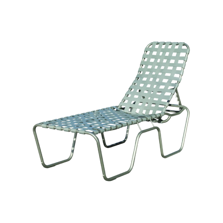 OCEAN MIST - Armless Chaise Lounge - Basketweave Vinyl Strap
