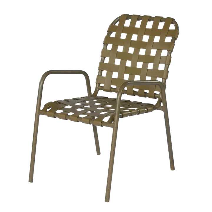 OCEAN MIST - Dining Arm Chair - Basketweave Vinyl Strap